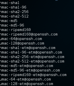 SSH Macs (Default)